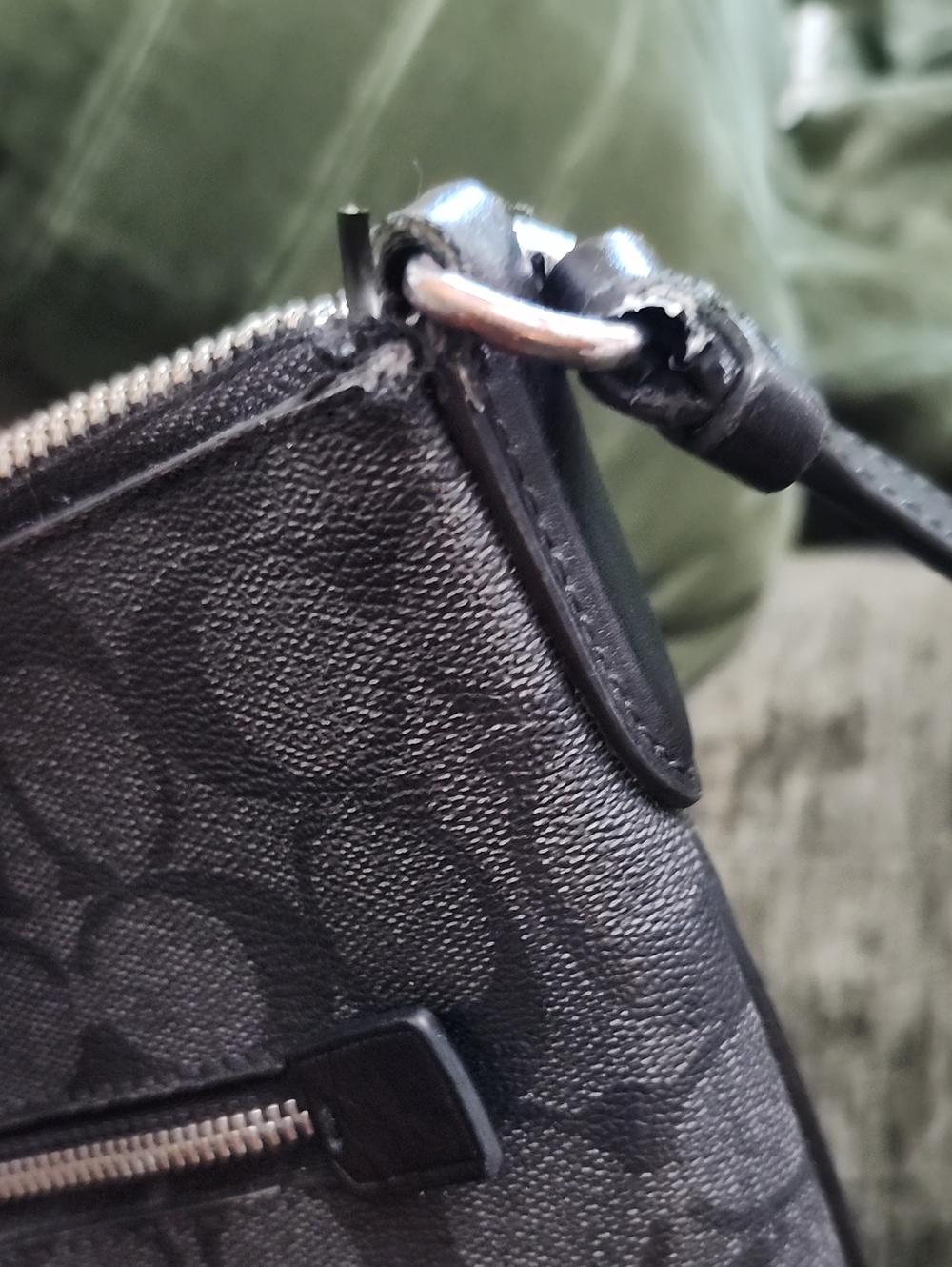 Coach Black Signature Crossbody with Silver Hardware - Picture 7 of 15